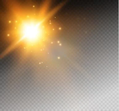 Star on a transparent background,light effect,vector illustration. burst with Stock Illustration