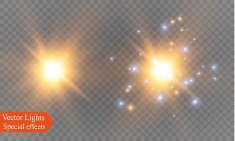 Star on a transparent background,light effect,vector illustration. burst with Stock Illustration