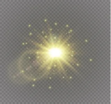 Star on a transparent background,light effect,vector illustration. burst with Stock Illustration