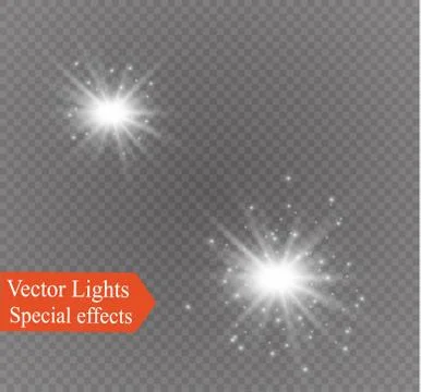 Star on a transparent background,light effect,vector illustration. burst with Stock Illustration