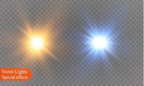 Star on a transparent background,light effect,vector illustration. burst with Illustrazione stock