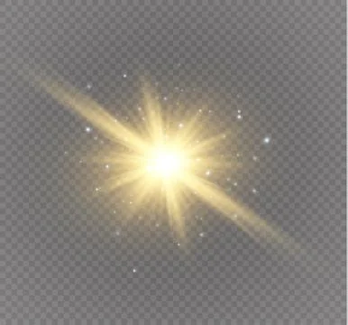 Star on a transparent background,light effect,vector illustration. burst with Stock Illustration