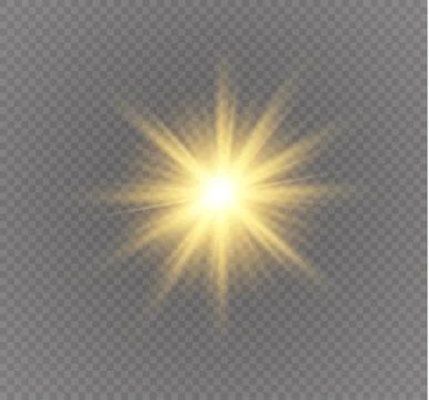 Star on a transparent background,light effect,vector illustration. burst with Stock Illustration