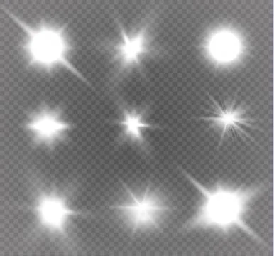 Star on a transparent background,light effect,vector illustration. burst with Stock Illustration