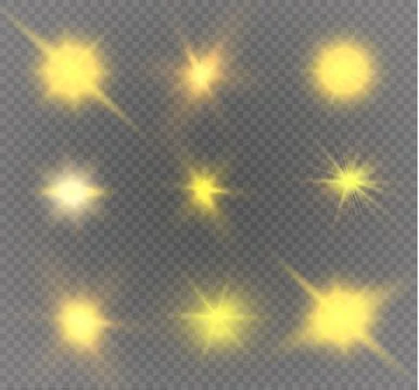 Star on a transparent background,light effect,vector illustration. burst with Stock Illustration