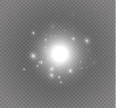 Star on a transparent background,light effect,vector illustration. burst with Stock Illustration