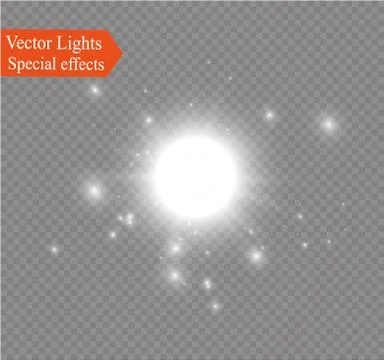 Star on a transparent background,light effect,vector illustration. burst with Stock Illustration