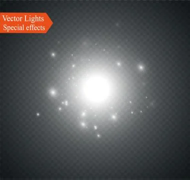 Star on a transparent background,light effect,vector illustration. burst with Stock Illustration