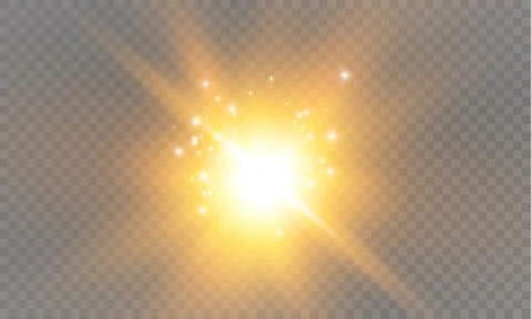 Star on a transparent background,light effect,vector illustration. burst with Illustrazione stock