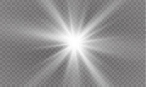 Star on a transparent background,light effect,vector illustration. burst with Stock Illustration
