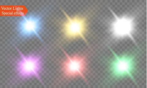 Star on a transparent background,light effect,vector illustration. burst with Stock Illustration