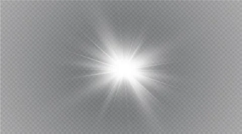 Star on a transparent background,light effect,vector illustration. burst with Stock Illustration
