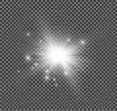 Star on a transparent background,light effect,vector illustration. burst with Stock Illustration