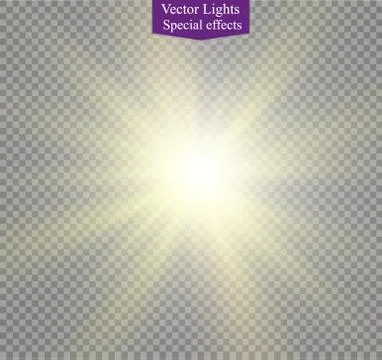 Star on a transparent background,light effect,vector illustration. burst with Stock Illustration