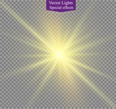 Star on a transparent background,light effect,vector illustration. burst with Stock Illustration