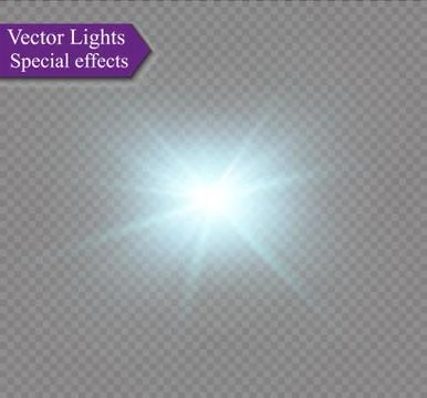 Star on a transparent background,light effect,vector illustration. burst with Stock Illustration
