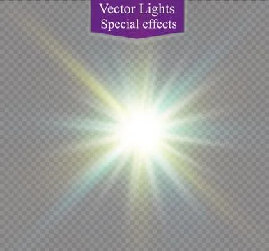 Star on a transparent background,light effect,vector illustration. burst with Stock Illustration