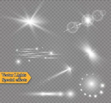 Star on a transparent background,light effect,vector illustration. burst with Stock Illustration