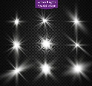 Star on a transparent background,light effect,vector illustration. burst with Stock Illustration