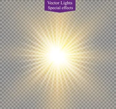 Star on a transparent background,light effect,vector illustration. burst with Stock Illustration