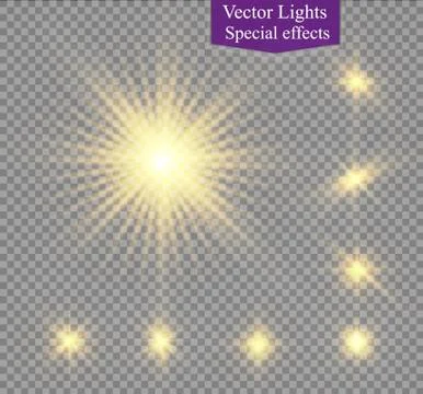 Star on a transparent background,light effect,vector illustration. burst with Stock Illustration