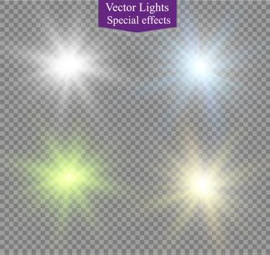 Star on a transparent background,light effect,vector illustration. burst with Stock Illustration