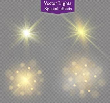 Star on a transparent background,light effect,vector illustration. burst with Stock Illustration