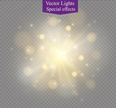 Star on a transparent background,light effect,vector illustration. burst with Stock Illustration