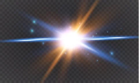 Star on a transparent background,light effect,vector illustration. burst with Stock Illustration