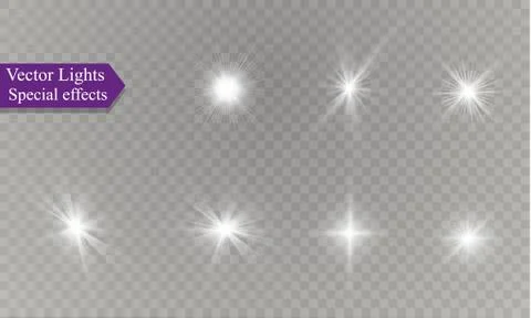 Star on a transparent background,light effect,vector illustration. burst with Stock Illustration