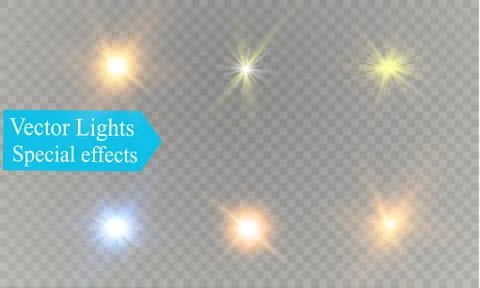 Star on a transparent background,light effect,vector illustration. burst with Stock Illustration