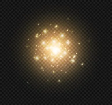 Star on a transparent background,light effect,vector illustration. burst with Illustrazione stock