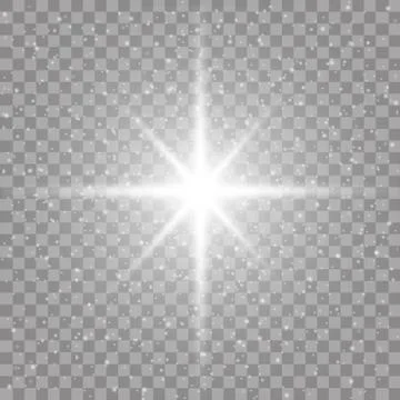Star on a transparent background,light effect,vector illustration. burst with Stock Illustration