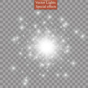 Star on a transparent background,light effect,vector illustration. burst with Stock Illustration