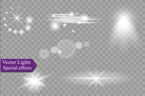 Star on a transparent background,light effect,vector illustration. burst with Stock Illustration