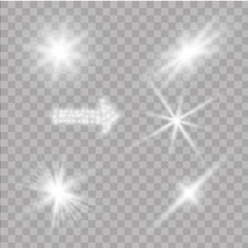 Star on a transparent background,light effect,vector illustration. burst with Stock Illustration
