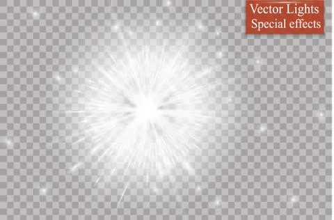 Star on a transparent background,light effect,vector illustration. burst with Stock Illustration