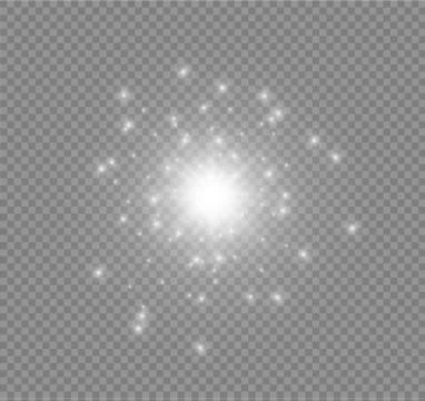 Star on a transparent background,light effect,vector illustration. burst with Stock Illustration