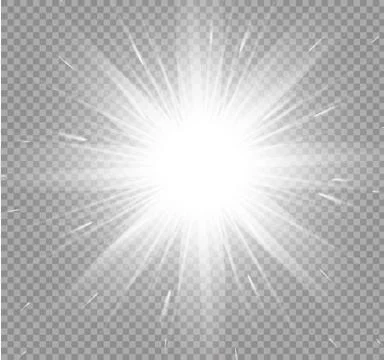 Star on a transparent background,light effect,vector illustration. burst with Stock Illustration