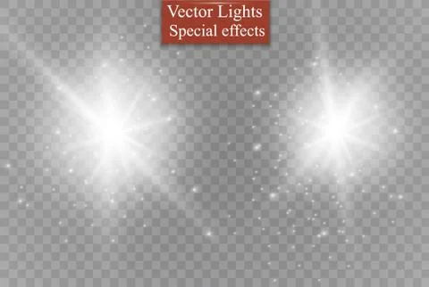 Star on a transparent background,light effect,vector illustration. burst with Stock Illustration