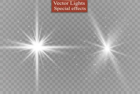 Star on a transparent background,light effect,vector illustration. burst with Stock Illustration