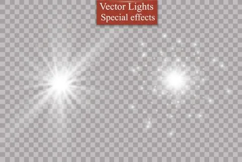 Star on a transparent background,light effect,vector illustration. burst with Stock Illustration