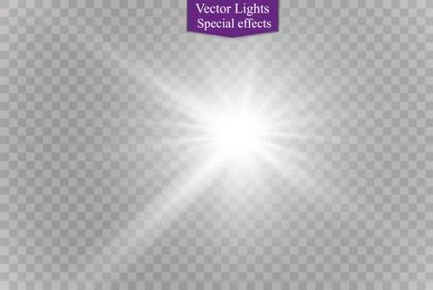 Star on a transparent background,light effect,vector illustration. burst with Stock Illustration