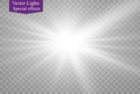Star on a transparent background,light effect,vector illustration. burst with Stock Illustration
