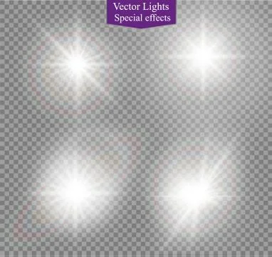 Star on a transparent background,light effect,vector illustration. burst with Stock Illustration