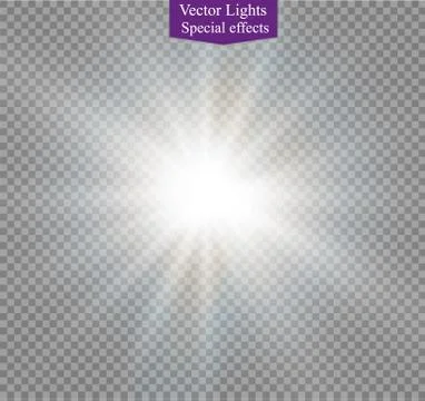 Star on a transparent background,light effect,vector illustration. burst with Stock Illustration