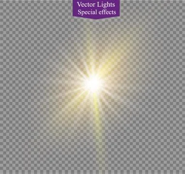 Star on a transparent background,light effect,vector illustration. burst with Stock Illustration