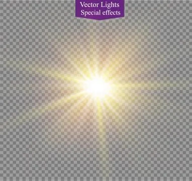 Star on a transparent background,light effect,vector illustration. burst with Stock Illustration