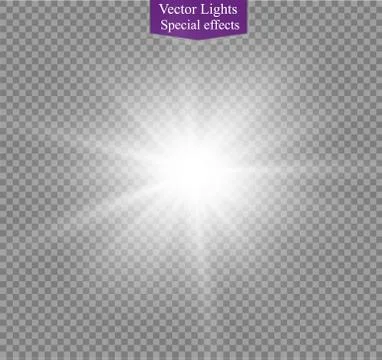 Star on a transparent background,light effect,vector illustration. burst with Stock Illustration