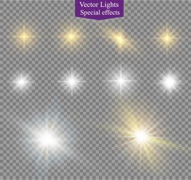 Star on a transparent background,light effect,vector illustration. burst with Stock Illustration